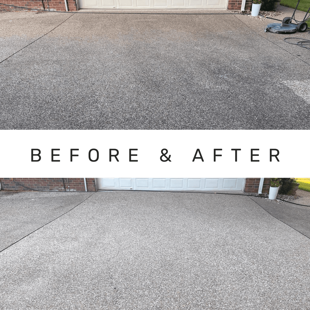 Waco Hydro Wash Pressure Washing & Soft Washing - Driveway Wash Before & After